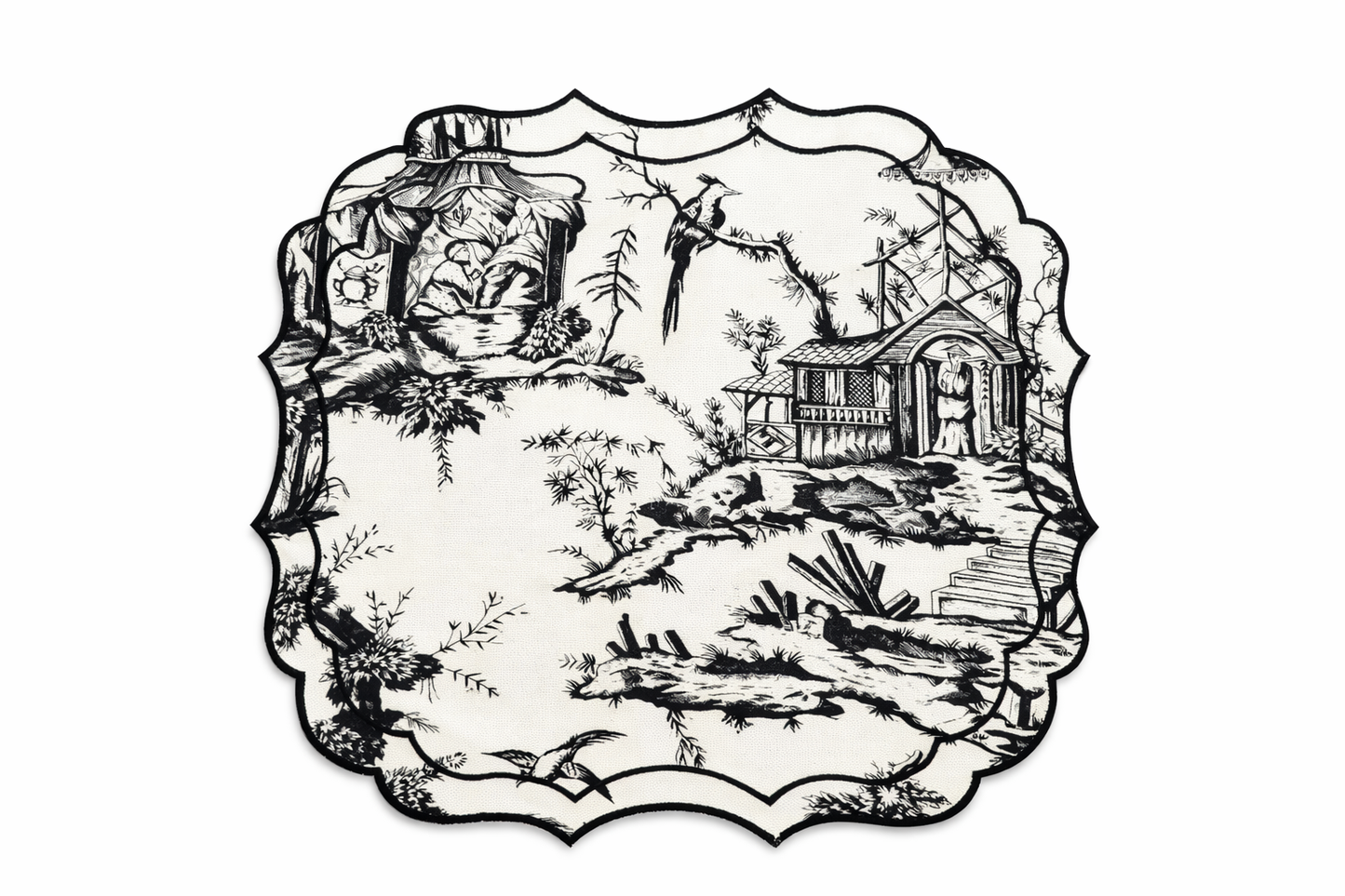 Tovaglietta Bianco / Nero  Toile De Jouy