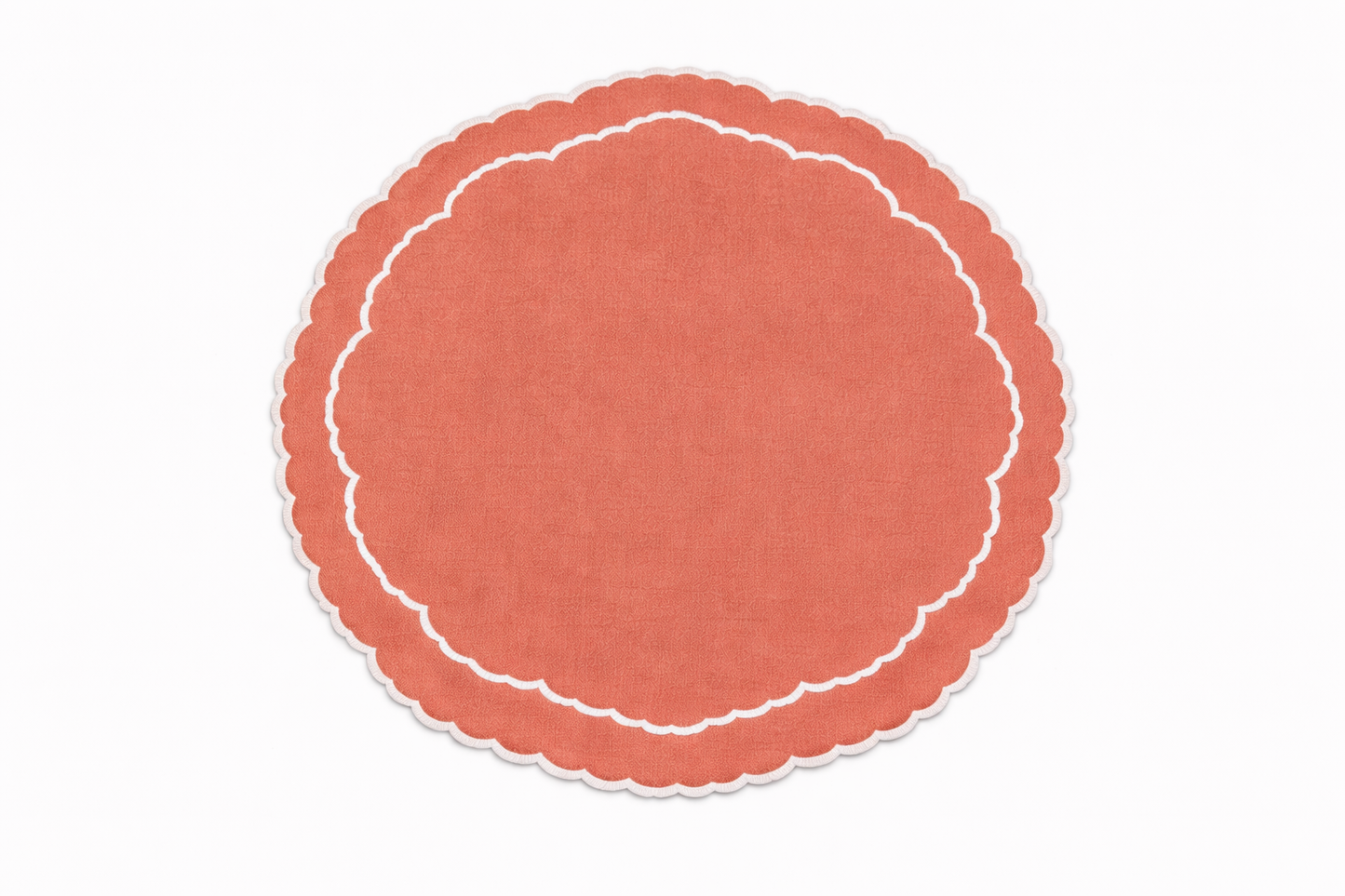 Tovaglietta  Rosa Pesca/Bianco Double Idrorepellente