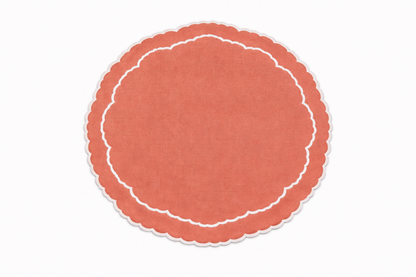 Tovaglietta  Rosa Pesca/Bianco Double Idrorepellente