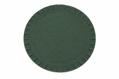 Tovaglietta Rotonda Con Rouches Verde