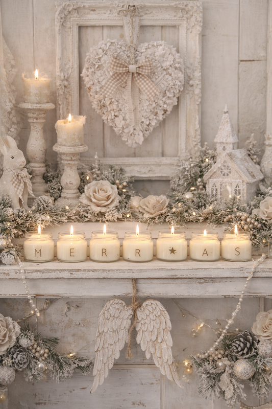 10 Candele Scritta Merry X-Mas