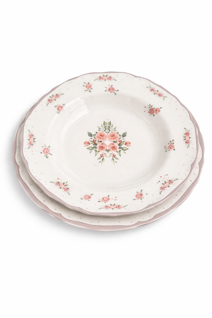 Servizio Piatti Shabby Rose