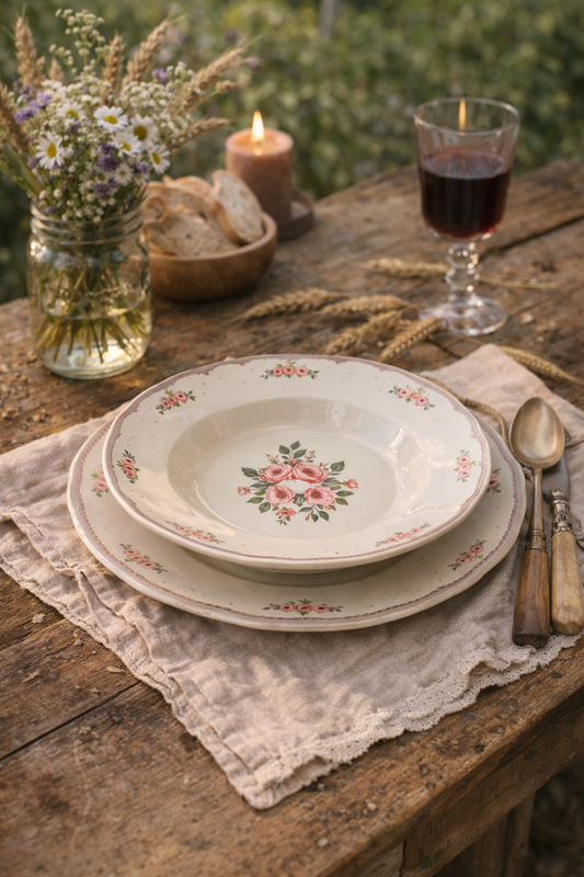 Servizio Piatti Shabby Rose