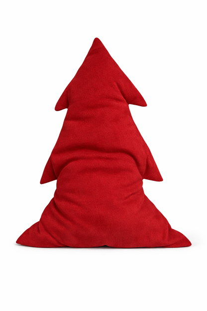 Cuscino Tartan Grigio Albero Natale Ricamato Joy