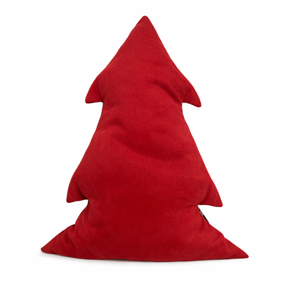 Cuscino Tartan Grigio Albero Natale Ricamato Joy