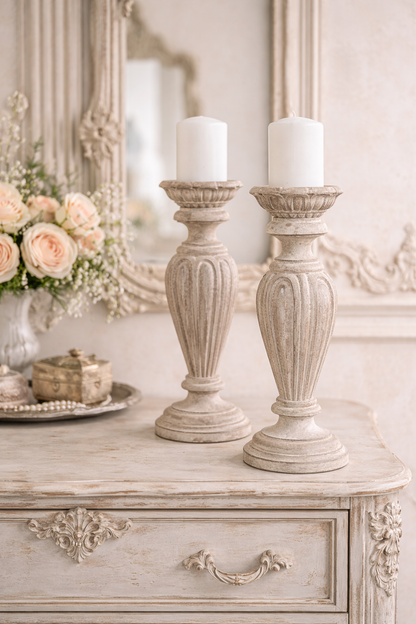 Candelabro Con Piatto Intarsiato
