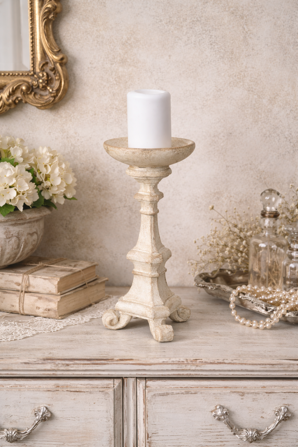 Candelabro Con Piedi Lisci