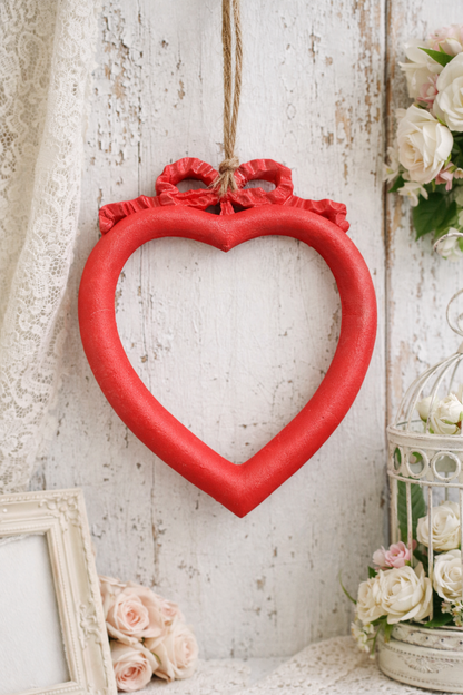 Cornice  A Cuore Nodo D'Amore Rossa