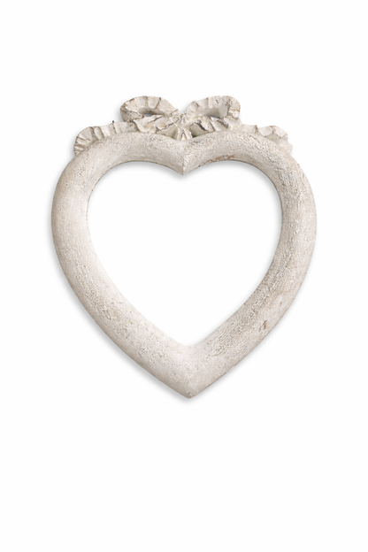 Cornice A Cuore Nodo D'Amore Bianca
