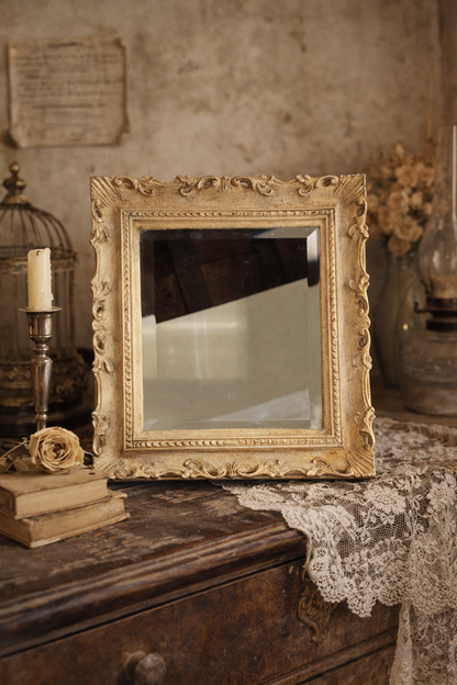 Specchio Francesina Crema Anticato