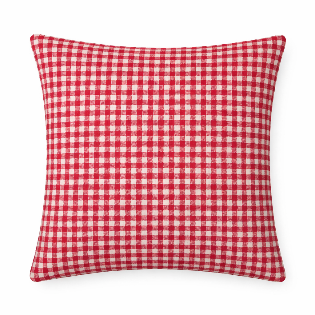 Cuscino Quadrato Rosso E Bianco