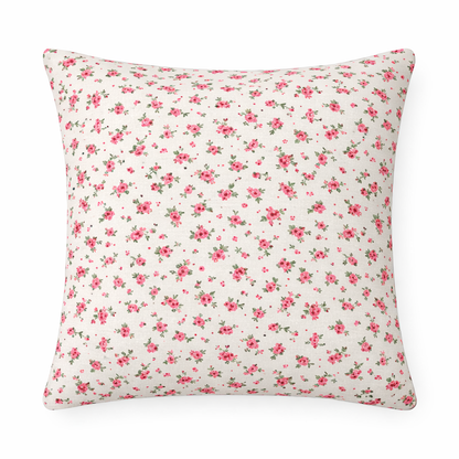 Cuscino Fiori Avorio E Rosa