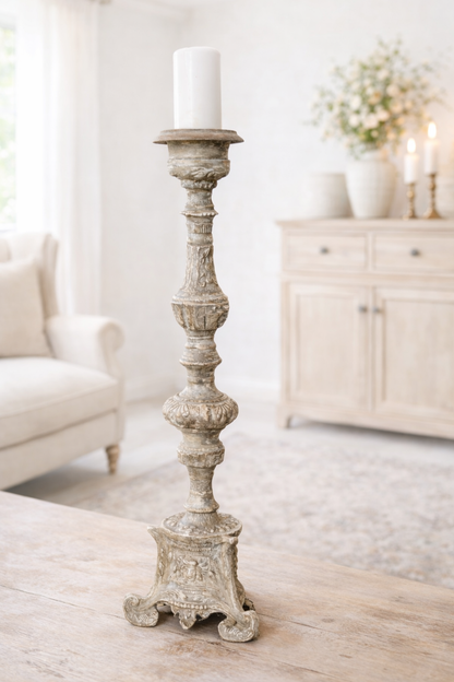 Candelabro Anticato In Bronzo