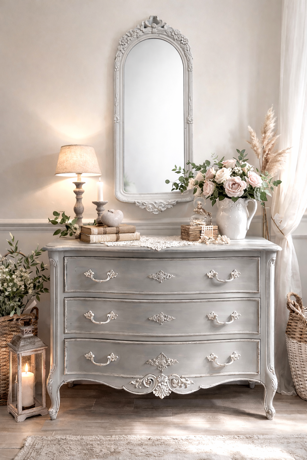 Specchio Rettangolare Con Decori