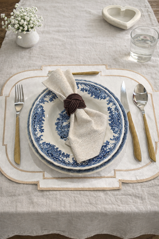 Servizio Posate Manico Legno Naturale