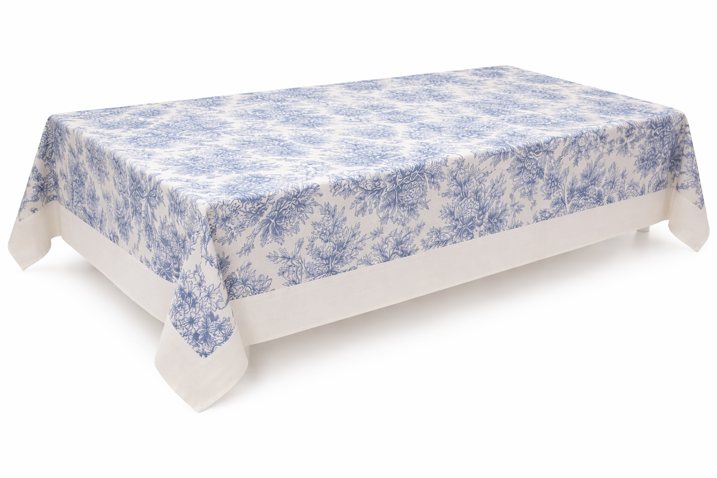 Tovaglia Toile De Jouy Blu e Bianco