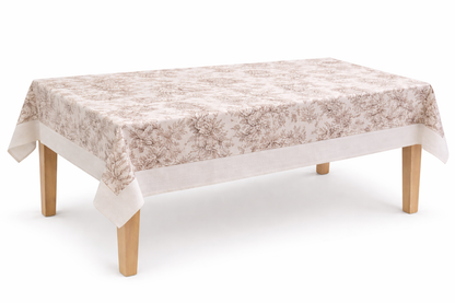 Tovaglia Toile De Jouy Beige e Marrone