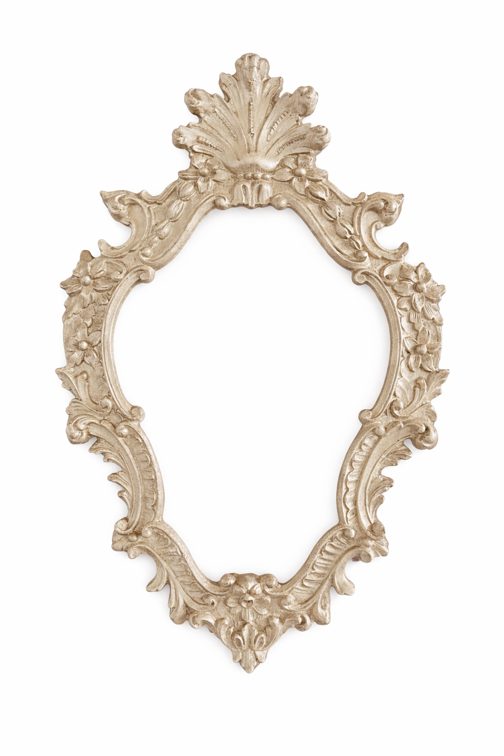 Cornice Con Punta E Decorazione Floreale