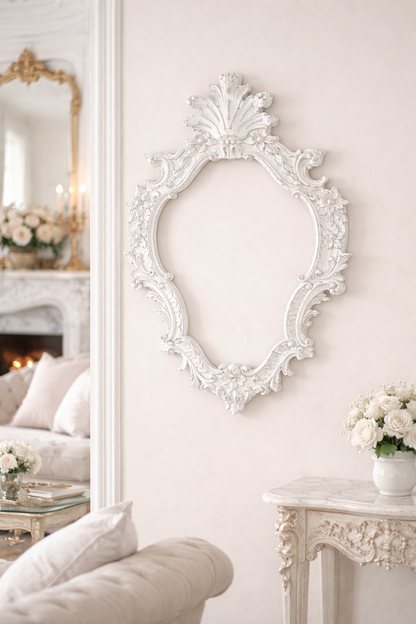 Cornice Con Punta E Decorazione Floreale