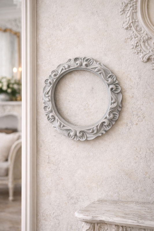 Cornice Rotonda Con Decori Lavorati