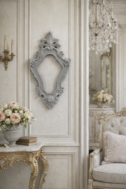 Cornice Con Punta A Foglia E Fiori
