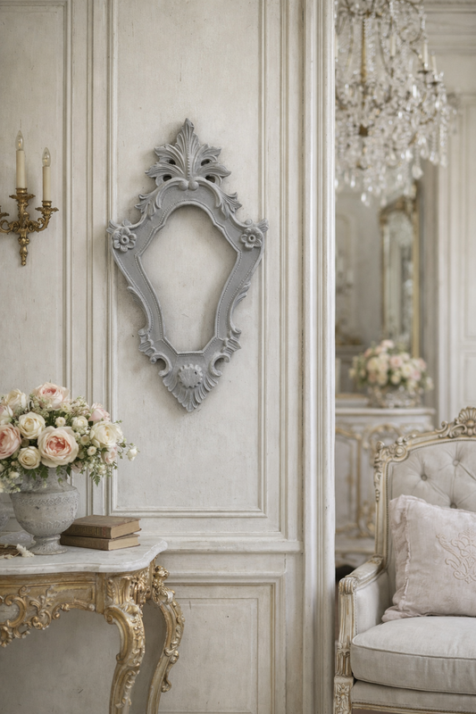 Cornice Con Punta A Foglia E Fiori