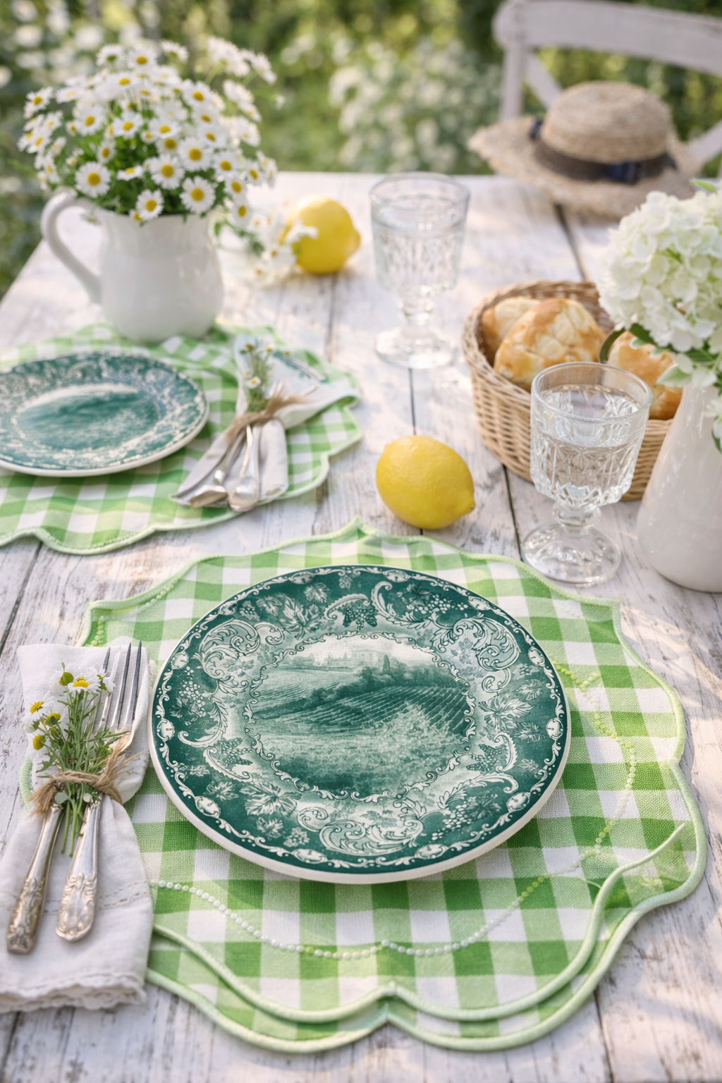 Piatti Paesaggi Italia Verde Decorato