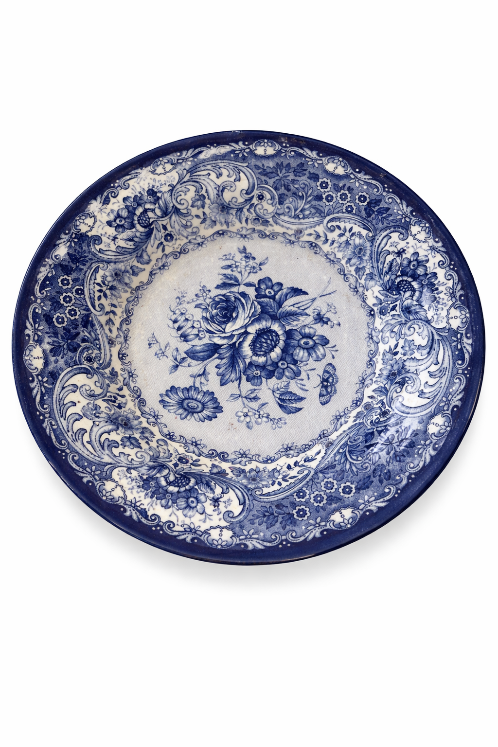 Piatti Old England Blu Con Decorazione Floreale