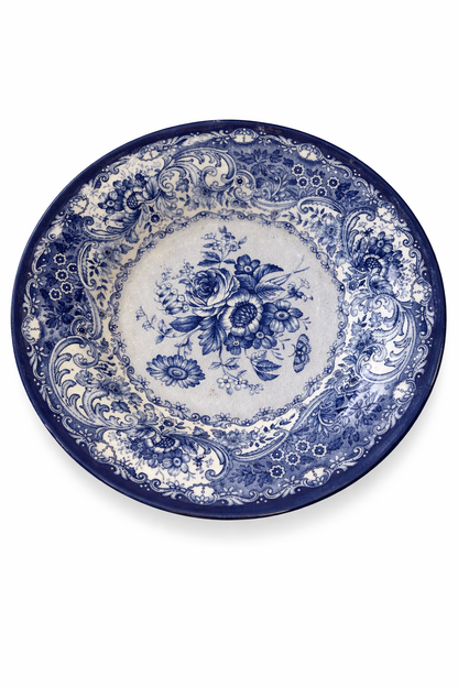 Piatti Old England Blu Con Decorazione Floreale
