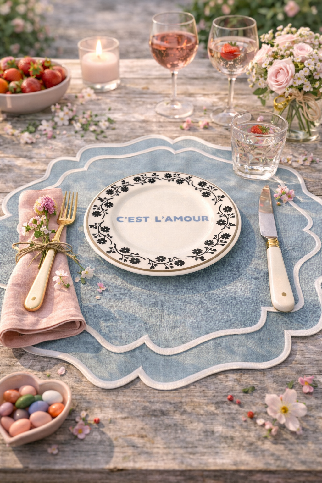 Piattino  Decorativo “C’EST L’AMOUR”