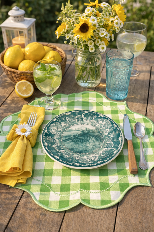 Piatti Paesaggi Italia Verde Decorato