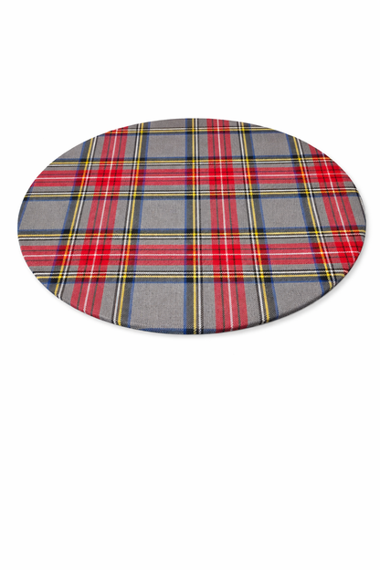 Sottopiatto Tartan Grigio E Rosso
