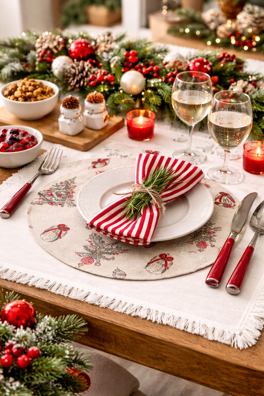 Sottopiatto Beige Merry Christmas