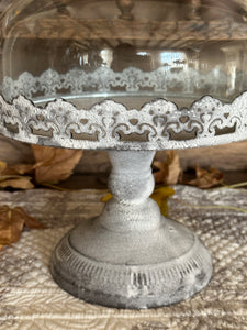 Alzata Con Decoro Bianco