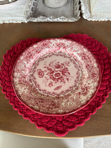 Piatto Da Portata Old England Rosa Con Decorazione Floreale