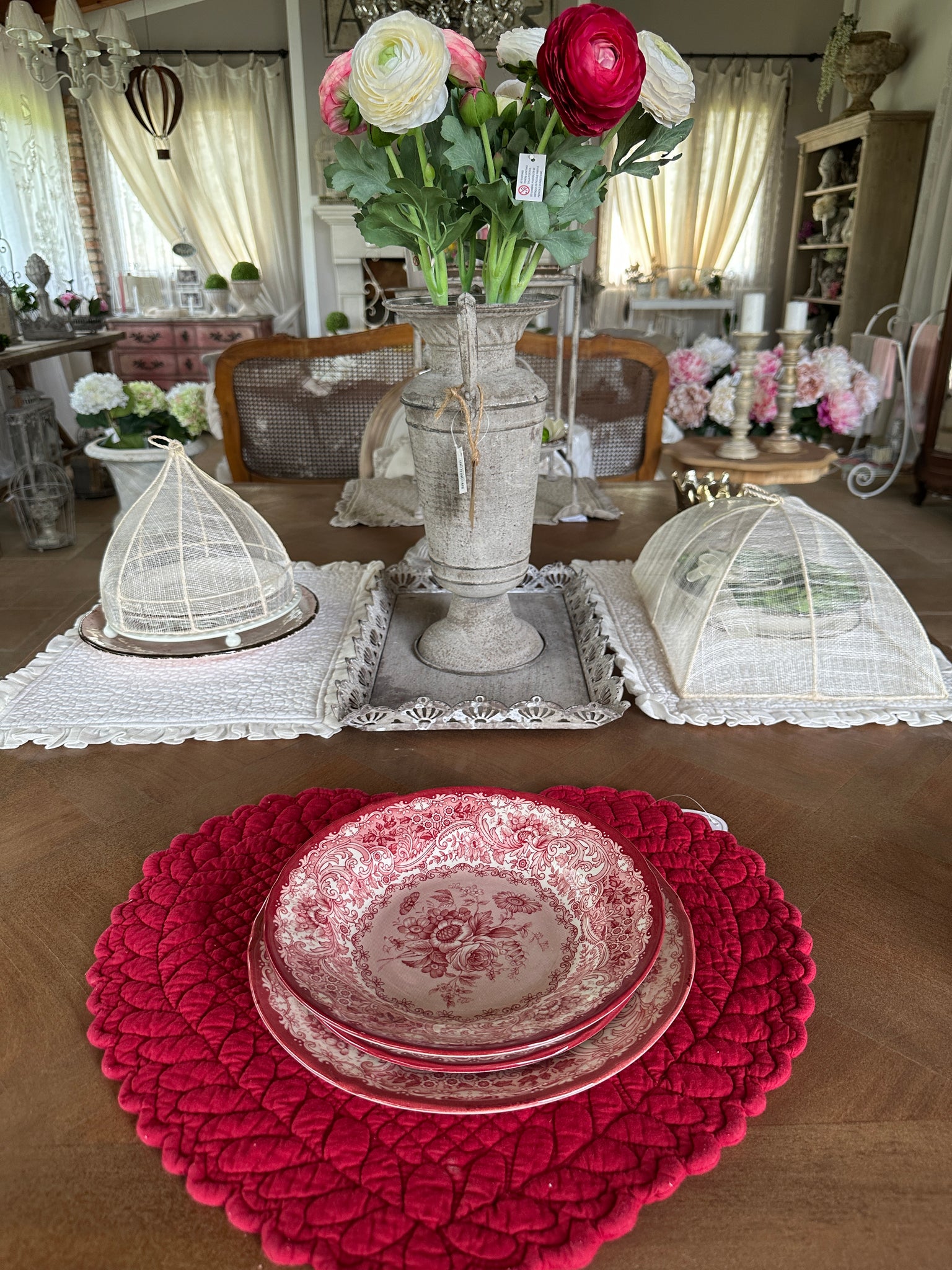 Servizio Piatti Inglese Rosso – Shabby Barn