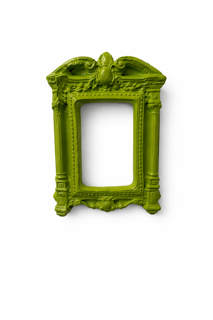 Cornice Rettangolare Decori Verde Acido