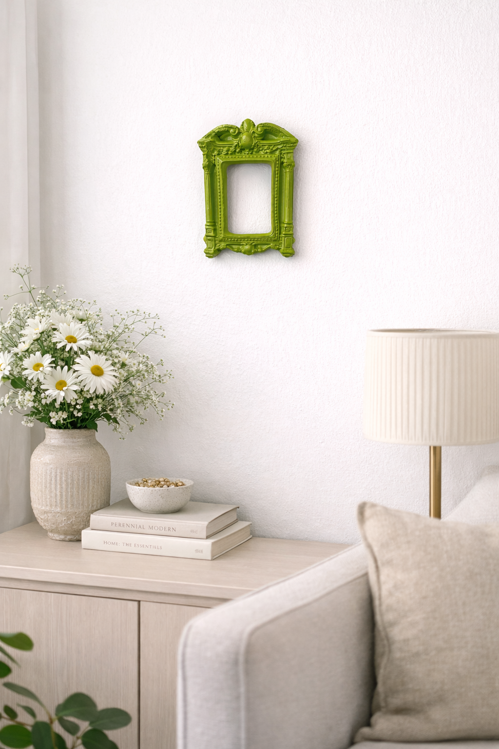 Cornice Rettangolare Decori Verde Acido