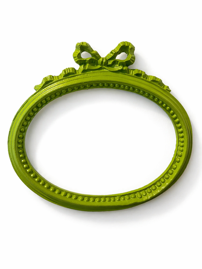Cornice Nodo D’Amore Ovale Orizzontale Verde Acido