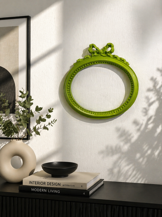 Cornice Nodo D’Amore Ovale Orizzontale Verde Acido