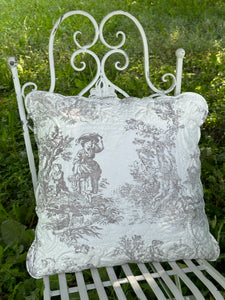 Cuscino Boutis Toile De Jouy