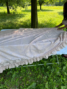 Tovaglia Rosa Con Gale In Pizzo