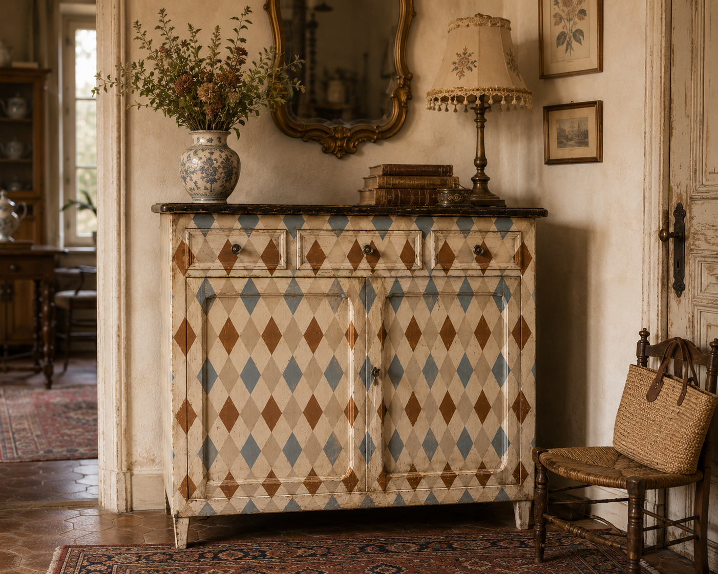 Credenza Con 3 Cassetti