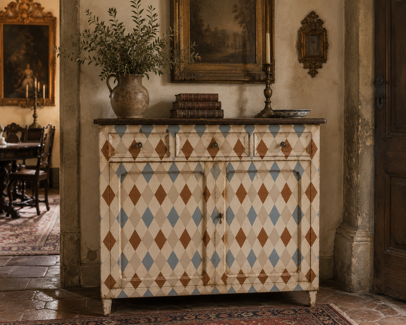 Credenza Con 3 Cassetti
