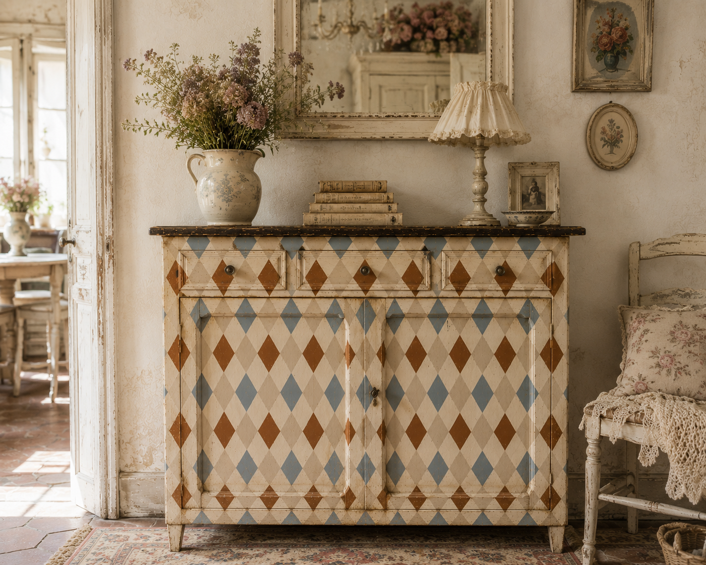 Credenza Con 3 Cassetti