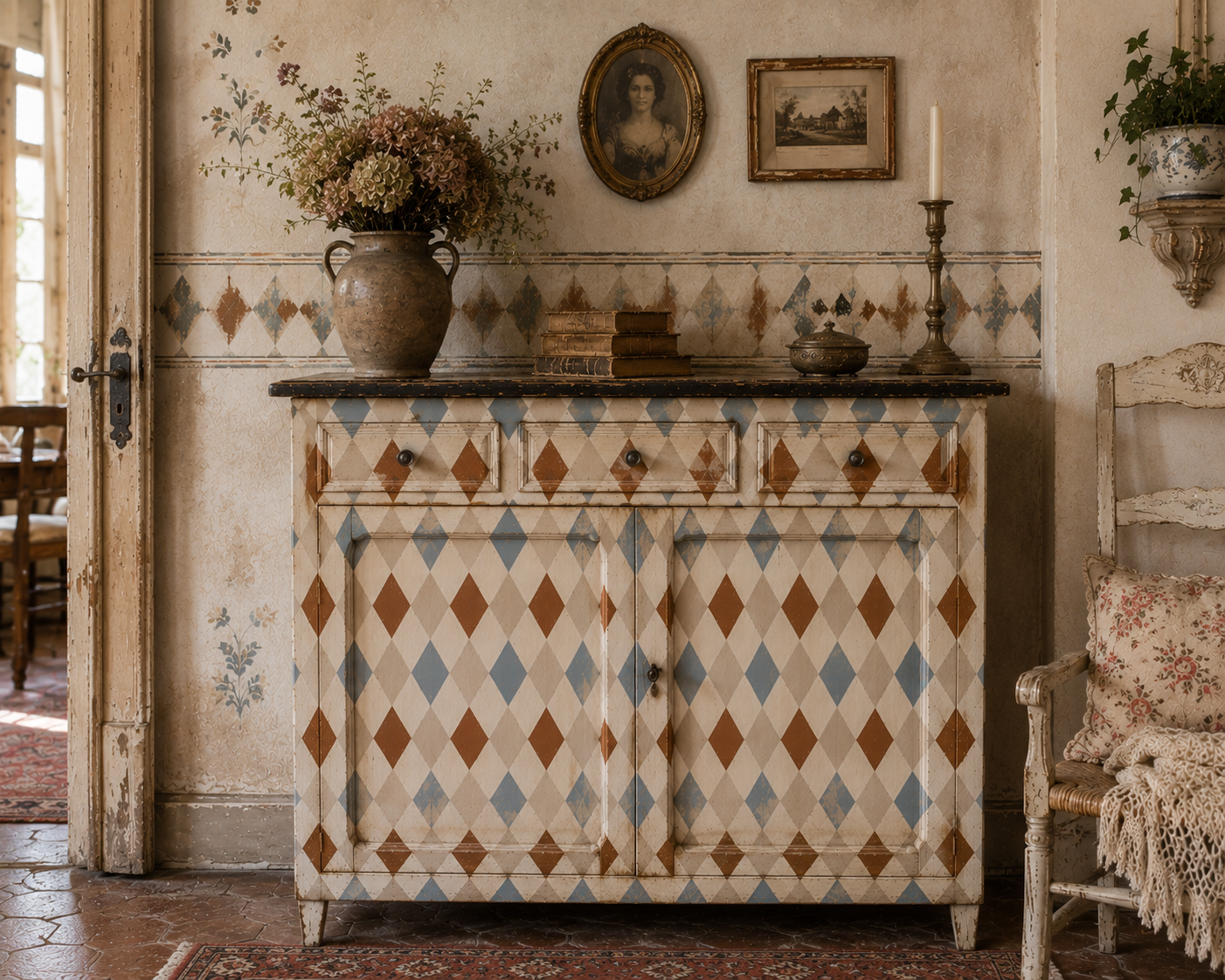 Credenza Con 3 Cassetti
