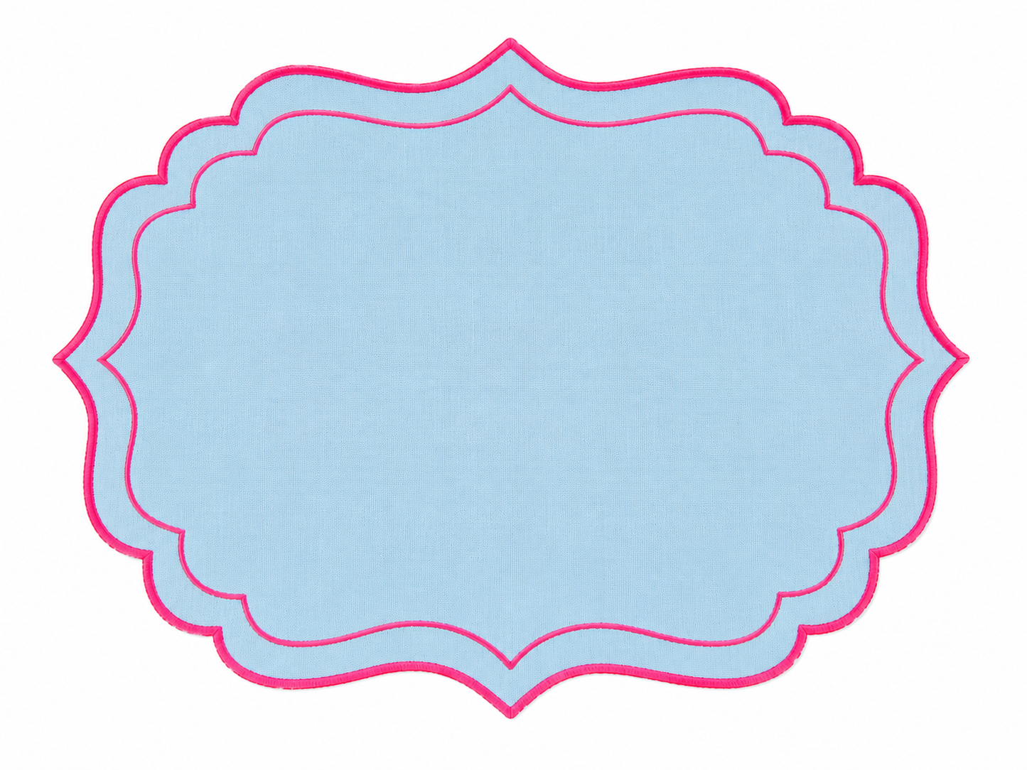 Tovaglietta Rettangolare Idrorepellente Azzurro/ Fuchsia