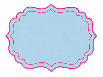 Tovaglietta Rettangolare Idrorepellente Azzurro/ Fuchsia