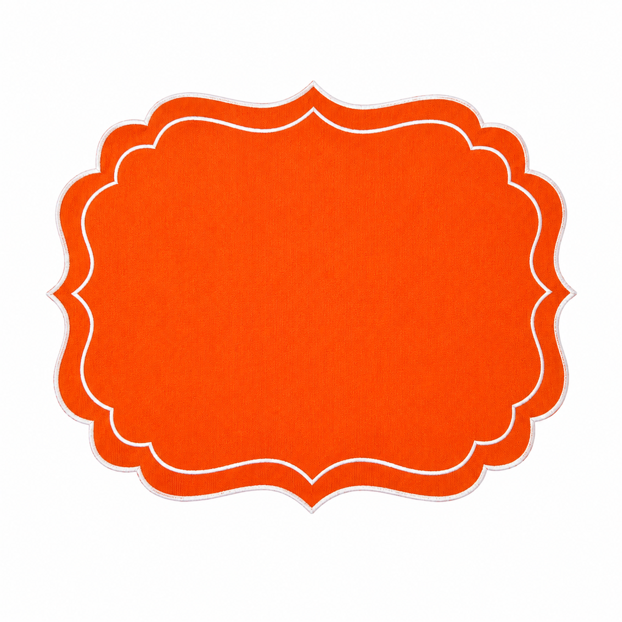 Tovaglietta Rettangolare Idrorepellente Arancio/Bianco