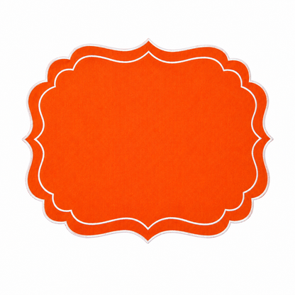 Tovaglietta Rettangolare Idrorepellente Arancio/Bianco